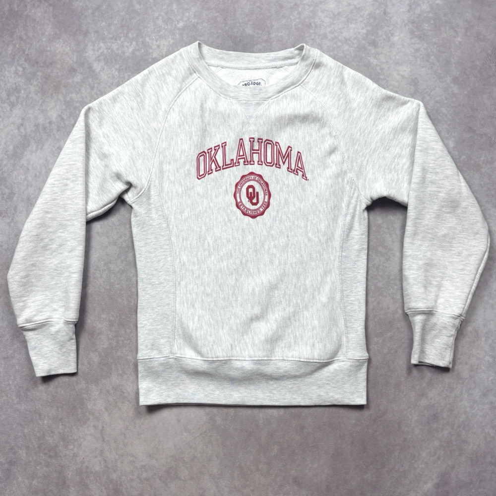 The University of Oklahoma Pro Edge Campus Classics Sweatshirt Gray Womens Small